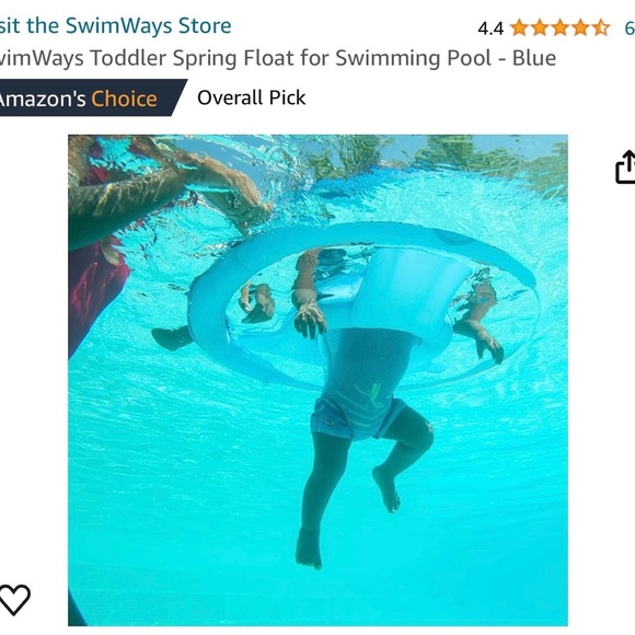 SwimWays Toddler Spring Float for Swimming Pool - Blue - Picture 3 of 5